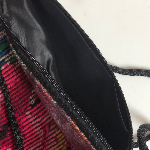 Cross body floral mini bag, hand made in Mexico - Picture 3 of 5